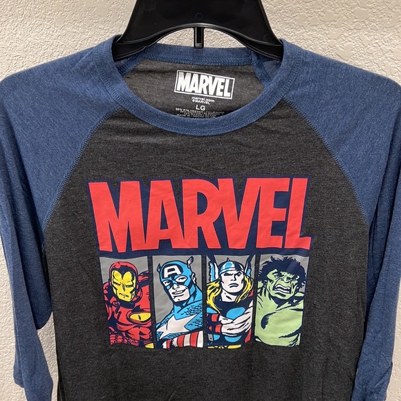 Marvel - 3/4 sleeve baseball tee - size Large - Picture 2 of 5